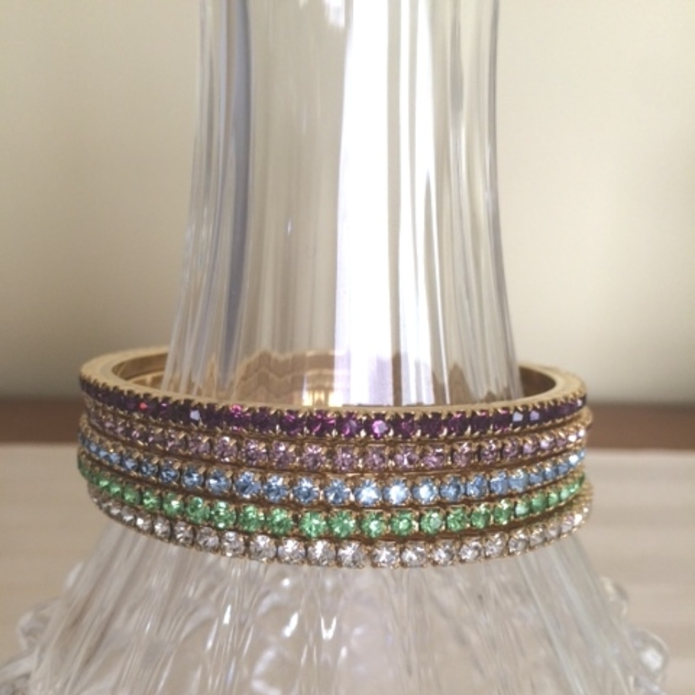 Five Crystal Bangles - image 2